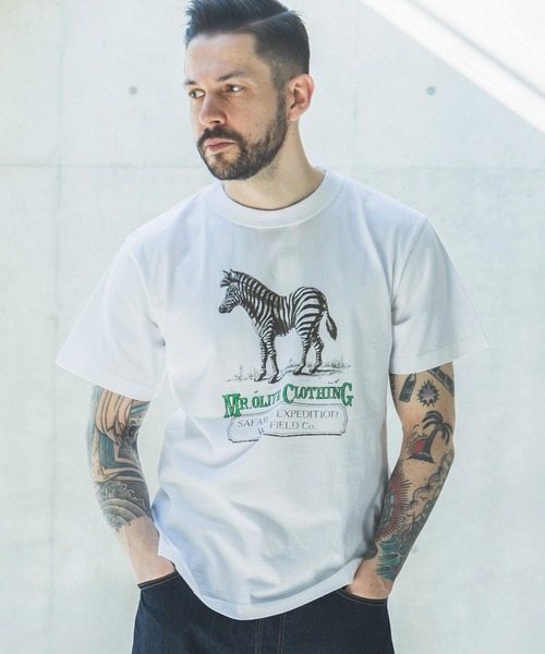 MR.OLIVE（ミスターオリーブ） tシャツ SAFARI ＆ EXPEDUTION/ ZEBRA T