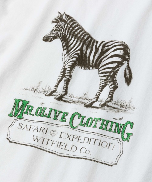 MR.OLIVE（ミスターオリーブ） tシャツ SAFARI ＆ EXPEDUTION/ ZEBRA T