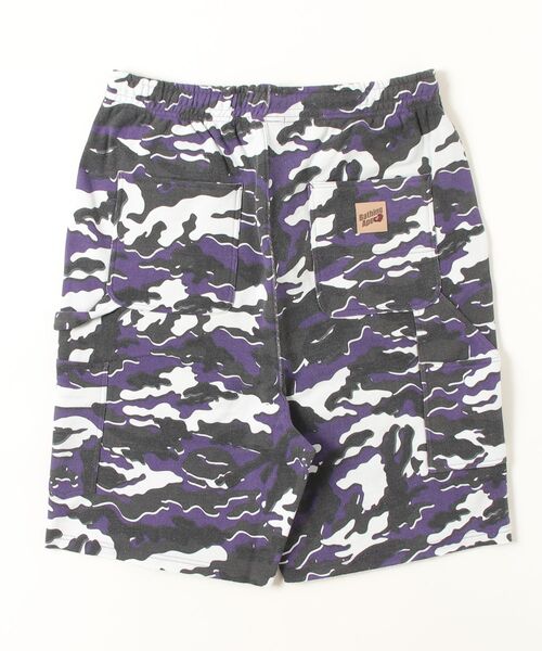 スウェットパンツ ジャージ GLITCH WOODLAND CAMO DOUBLE KNEE RELAXED FIT SWEAT SHORTS メンズの画像