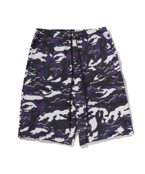 スウェットパンツ ジャージ GLITCH WOODLAND CAMO DOUBLE KNEE RELAXED FIT SWEAT SHORTS メンズの画像