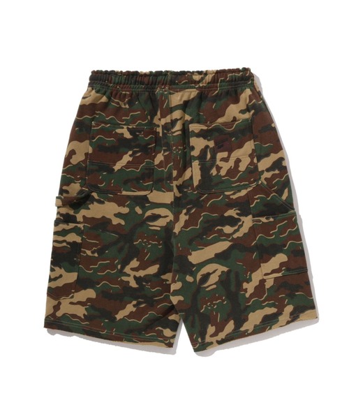 スウェットパンツ ジャージ GLITCH WOODLAND CAMO DOUBLE KNEE RELAXED FIT SWEAT SHORTS メンズの画像
