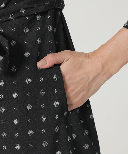 「TRANS WORK」 シャツワンピース 38 ブラウン系その他5 レディース_画像7