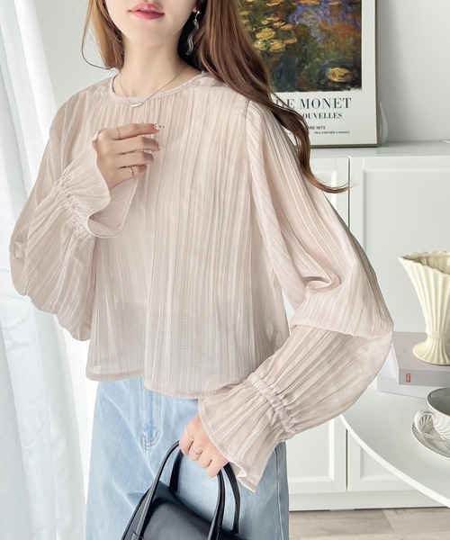 「classicalelf」 長袖ブラウス LARGE ブルー レディース_画像9