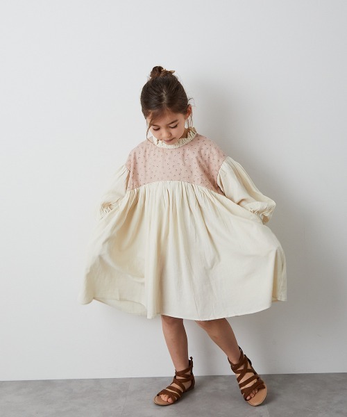 「riziere」 「KIDS」長袖ワンピース 110 ピンク キッズ_画像3