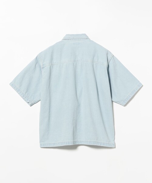 BEAMS（ビームス） シャツ 半袖 ショート デニム シャツ「ワイド 