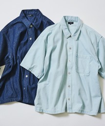 BEAMS（ビームス） シャツ 半袖 ショート デニム シャツ「ワイド 
