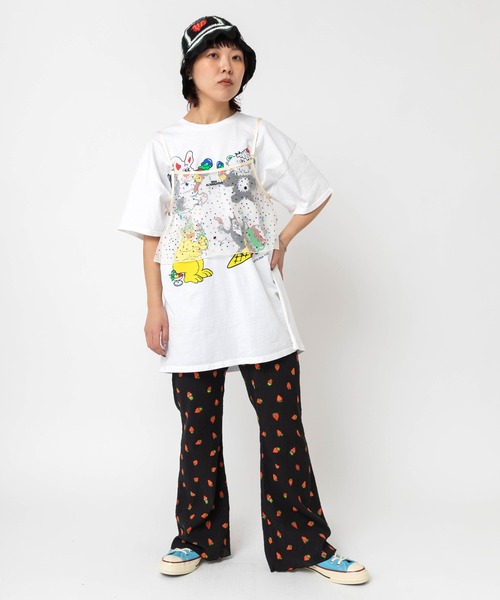 RNA（アールエヌエー） パンツ R4460 ヨーリューイチゴフレアパンツ