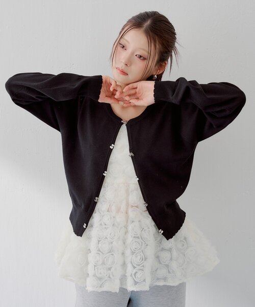 Chico  大人気！ ループカーディガン Chico（チコ） カーディガン モヘア風ルーズニットカーデ : ZOZOTOWN