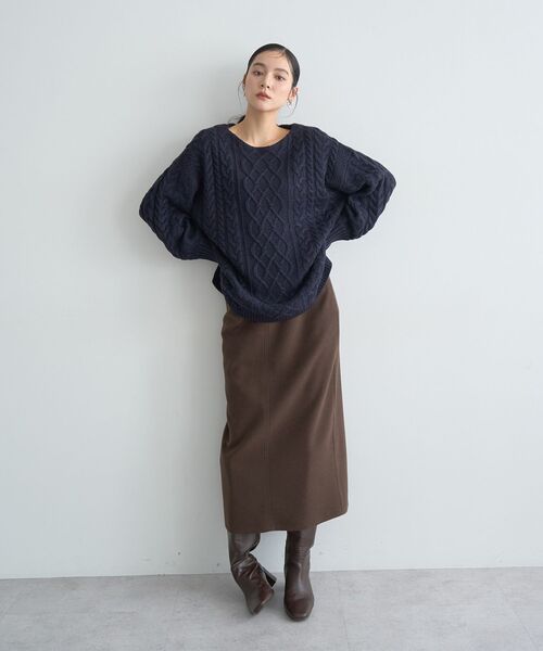 「YECCA VECCA」 プリーツスカート S ブラウン レディース_画像5