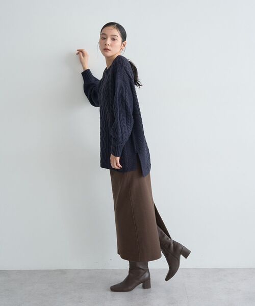 「YECCA VECCA」 プリーツスカート S ブラウン レディース_画像7