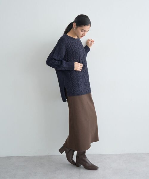 「YECCA VECCA」 プリーツスカート S ブラウン レディース_画像8