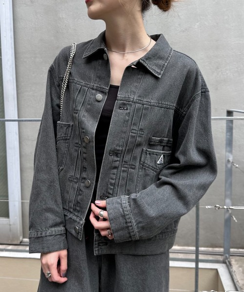 「GEVACO」 デニムジャケット MEDIUM ブルー レディースの画像