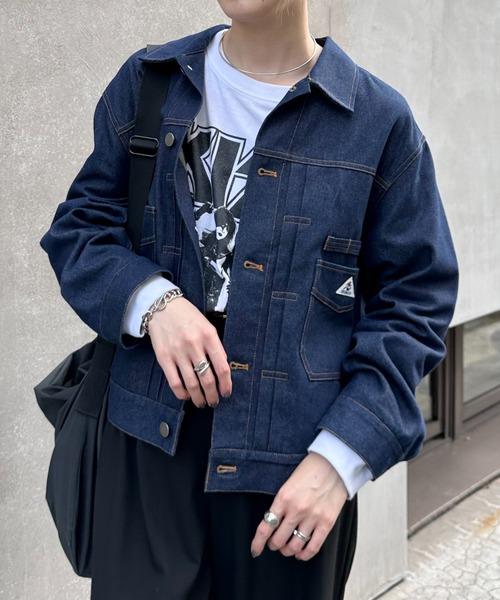 「GEVACO」 デニムジャケット MEDIUM ブルー レディースの画像