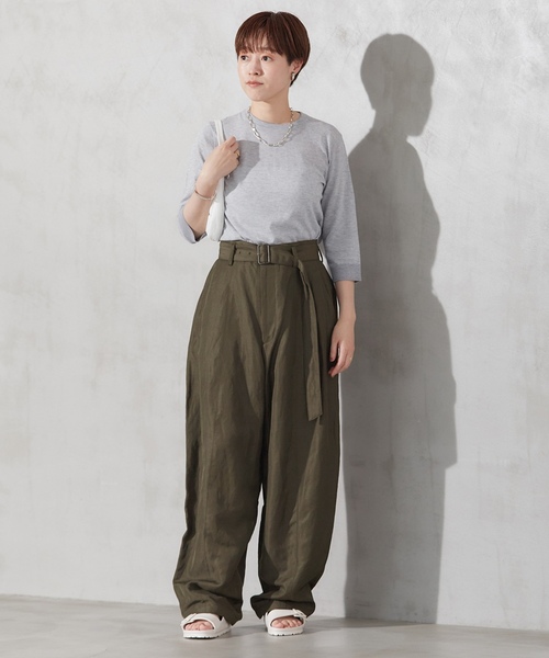 「Plage」 パンツ 34 グリーン レディース_画像4
