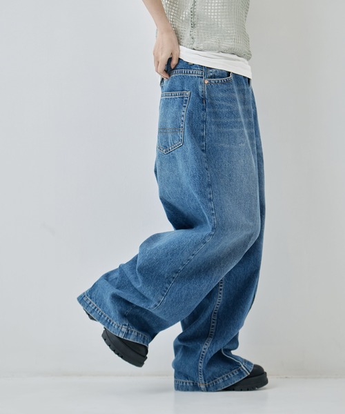 ジーンズ デニム デニムパンツ 「RhodolirioN/ロドリリオン」90s Loose Straight Pant - Denim レディースの画像