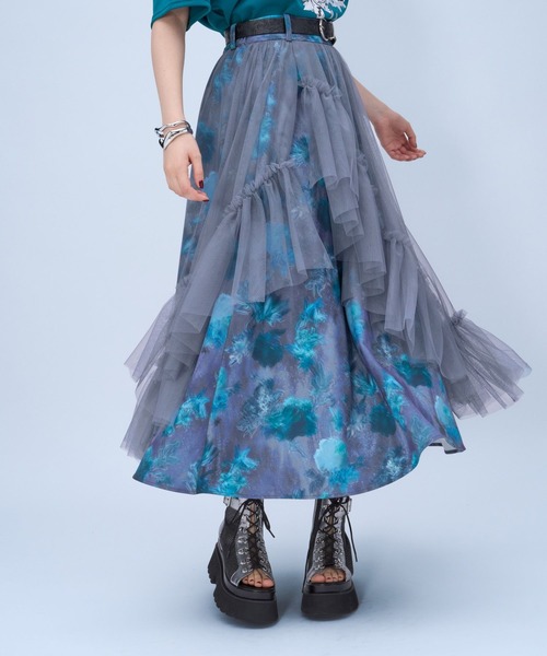 新品⭐︎HARE⭐︎希少チュールスカート飾り HARE（ハレ） スカート アートガラチュールレイヤースカート(HARE