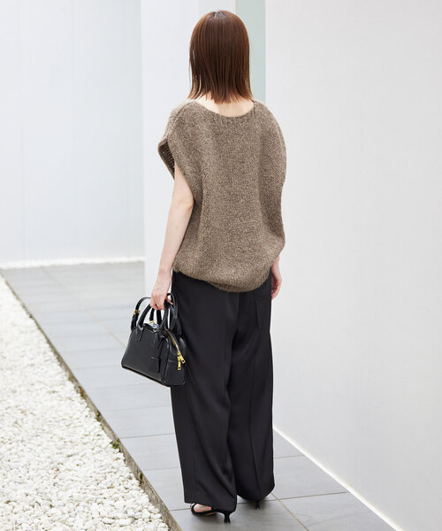 「TRICOTS JEAN MARC」 ノースリーブニット FREE ブラウン レディース_画像4