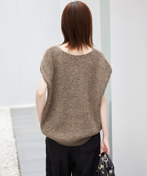 「TRICOTS JEAN MARC」 ノースリーブニット FREE ブラウン レディース_画像7
