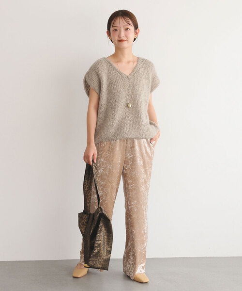 「TRICOTS JEAN MARC」 ノースリーブニット FREE ブラウン レディース_画像9