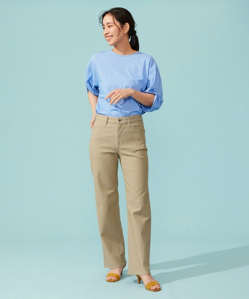 パンツ EDWIN LADIES ジャージーズ COOL ワイドデニムパンツ「涼」 レディースの画像