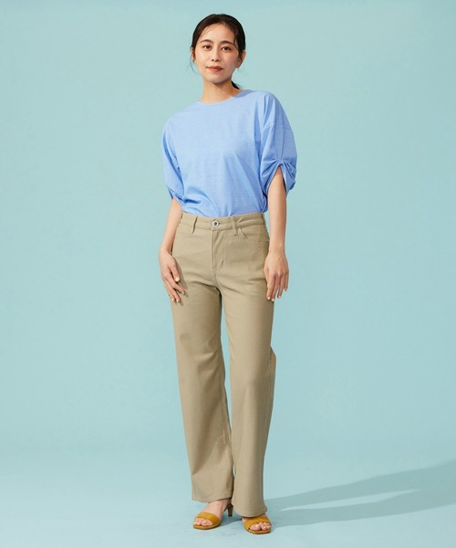 パンツ EDWIN LADIES ジャージーズ COOL ワイドデニムパンツ「涼」 レディースの画像