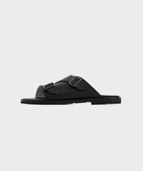 サンダル 「foot the coacher / フットザコーチャー」DOUBLE BELT SANDALS(VIBRAM TILE MORFLEX)の画像