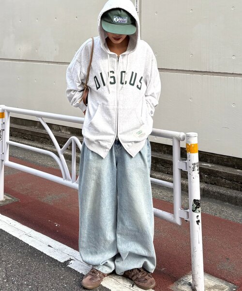 「DISCUS」 ジップアップパーカー SMALL ブラック レディース_画像4