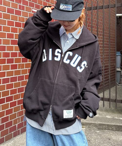 「DISCUS」 ジップアップパーカー SMALL ブラック レディース_画像7