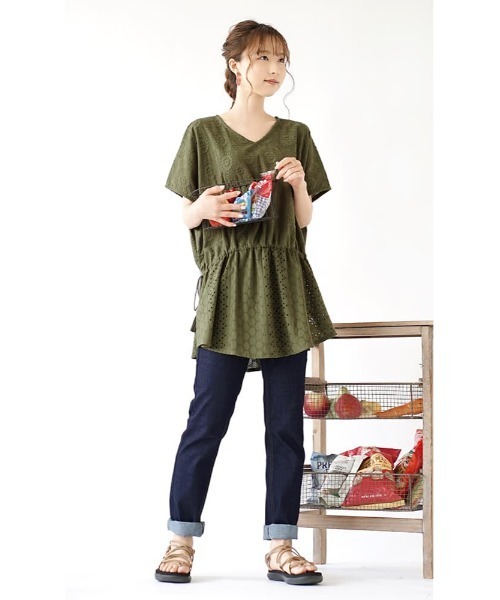 「e-zakkamania stores」 半袖ブラウス M ブルー レディース_画像8