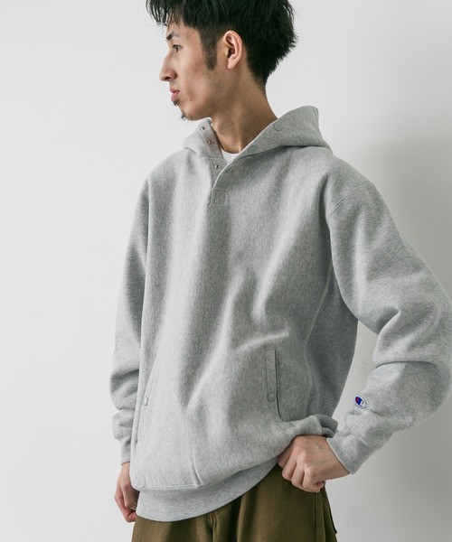Champion（チャンピオン） プルオーバーパーカー LARGE グレー メンズ