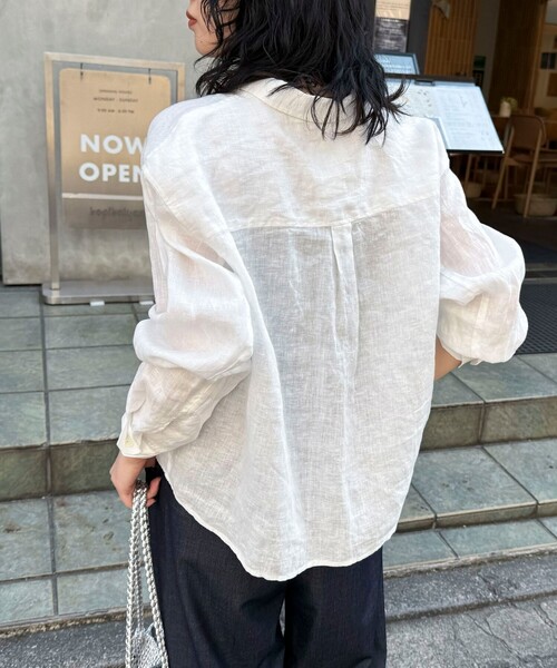 「fredy emue」 長袖シャツ 38 オフホワイト レディース_画像5