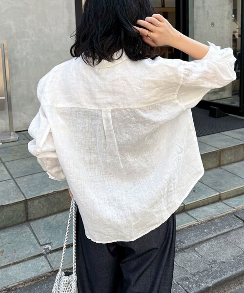 「fredy emue」 長袖シャツ 38 オフホワイト レディース_画像7