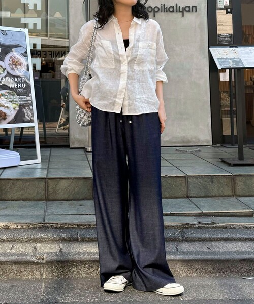 「fredy emue」 長袖シャツ 38 オフホワイト レディース_画像8