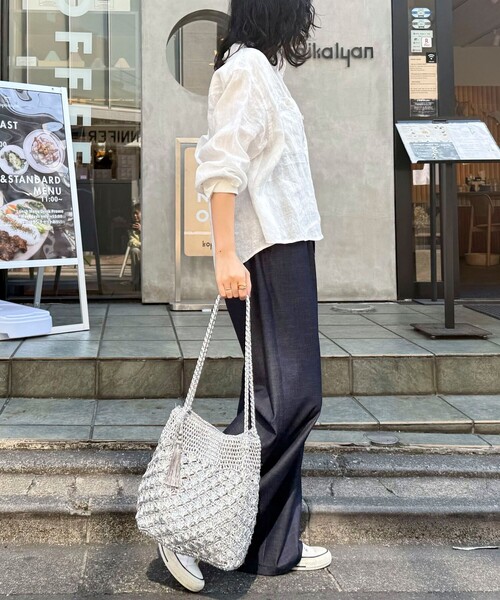 「fredy emue」 長袖シャツ 38 オフホワイト レディース_画像9
