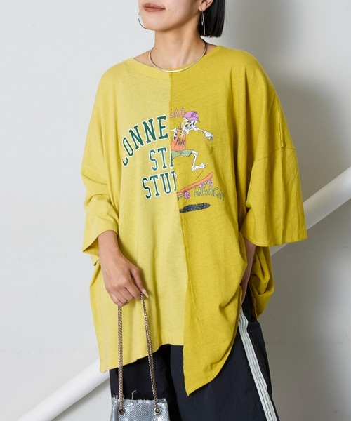 「etsinta」 半袖カットソー ONE SIZE グレー レディース_画像3
