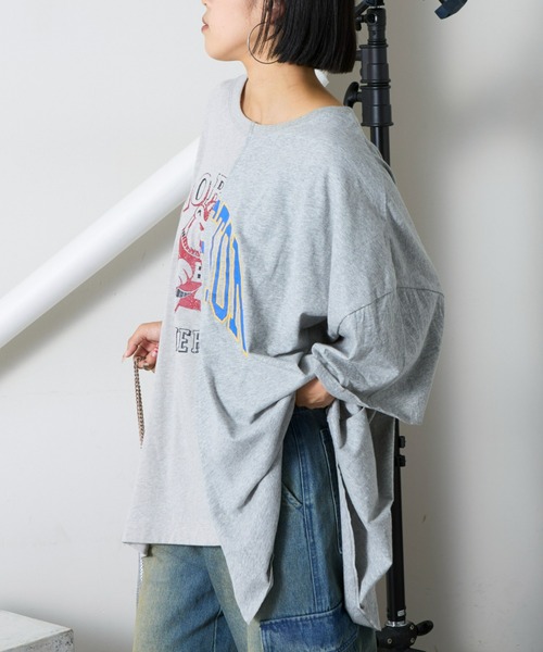 「etsinta」 半袖カットソー ONE SIZE グレー レディース_画像6