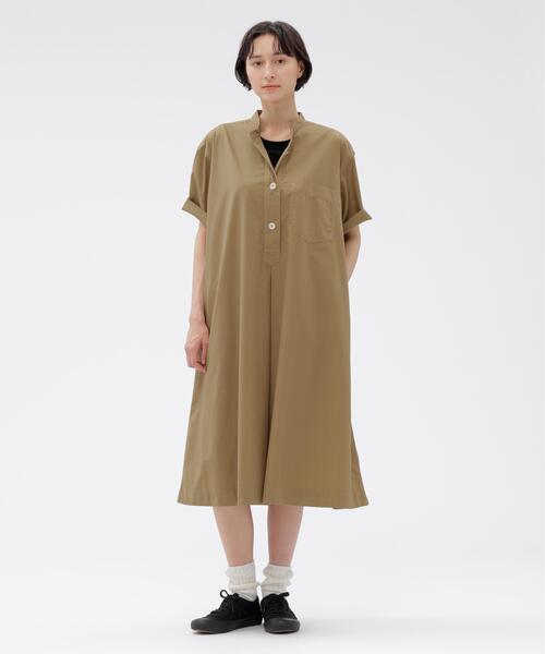 MHL.（エムエイチエル） ワンピース GARMENT DYED COTTON POPLIN