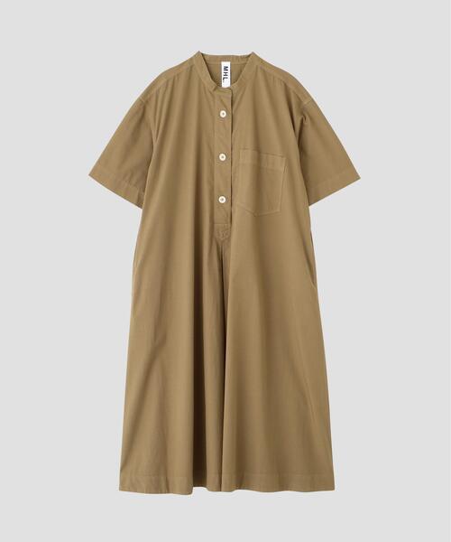 MHL.（エムエイチエル） ワンピース GARMENT DYED COTTON POPLIN