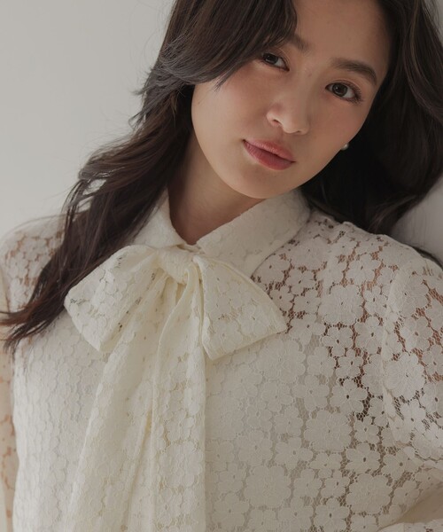 「組曲」 長袖シャツ 3 ホワイト レディース_画像2