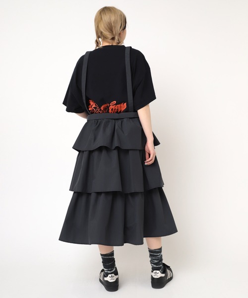 「RNA」 ドッキングワンピース MEDIUM ブラック×ブラック レディース_画像4