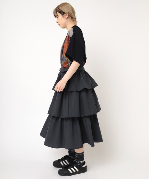 「RNA」 ドッキングワンピース MEDIUM ブラック×ブラック レディース_画像7