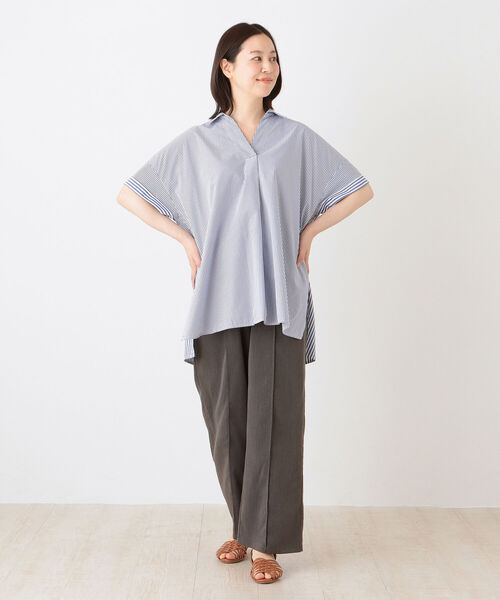 「Afternoon Tea」 半袖シャツ MEDIUM ブルー レディース_画像4