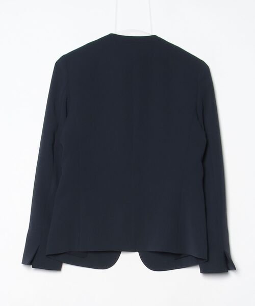「PLST」 ノーカラージャケット X-SMALL ネイビー レディース_画像2