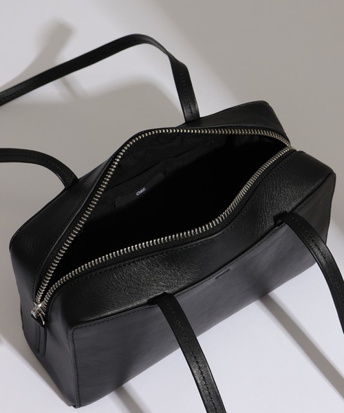 ハンドバッグ 「ONE./ワンドット」レザースクエア ミニボストンバッグ