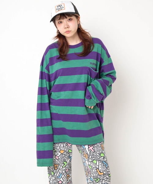 RNA（アールエヌエー） tシャツ M2738 ボーダールーズロンT レディース