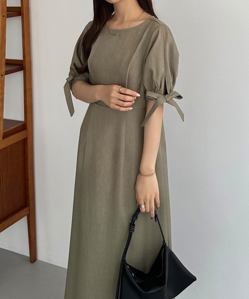 「callautia」 半袖ワンピース MEDIUM ブラック レディース_画像8