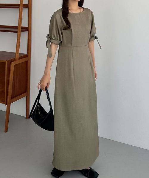 「callautia」 半袖ワンピース MEDIUM ブラック レディース_画像9