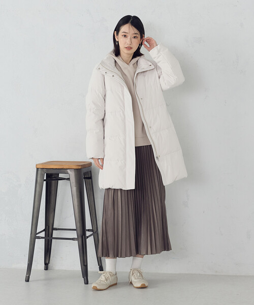「COMME CA ISM」 プリーツスカート MEDIUM グレイッシュベージュ レディース_画像9