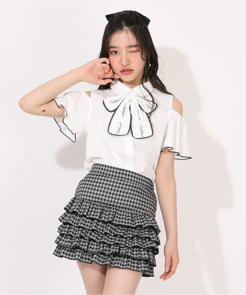 「PINKHUNT」 「KIDS」半袖ブラウス 150cm ホワイト キッズ_画像7