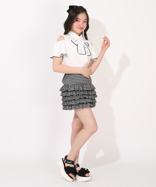 「PINKHUNT」 「KIDS」半袖ブラウス 150cm ホワイト キッズ_画像8